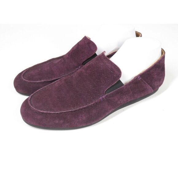 Neil Barrett Royal Purple Suede Loafers Leather Slip On Comfort Men 43 Size 10 - Picture 3 of 9